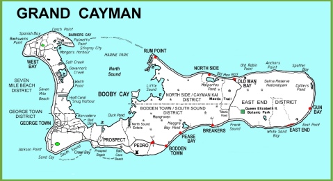 Grand Cayman map